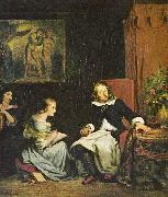 Eugene Delacroix Milton diktiert seinen Tochtern das oil painting artist